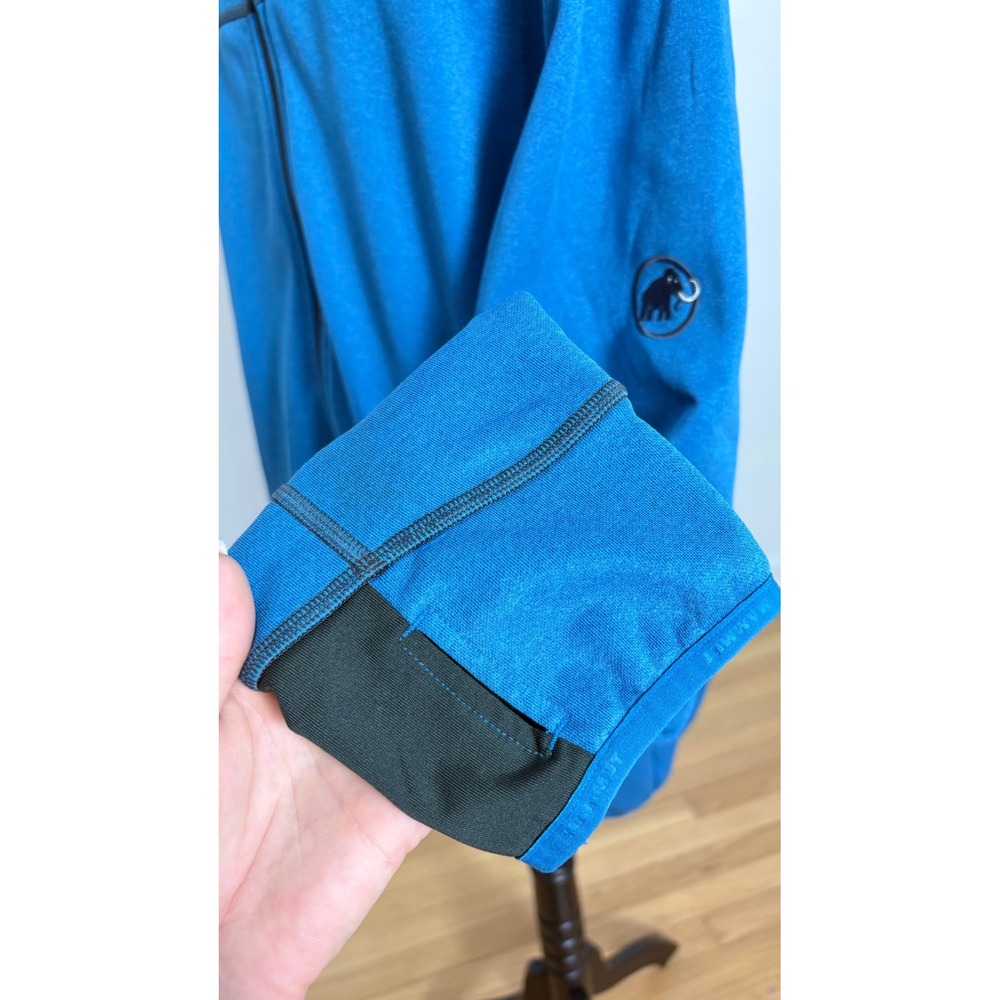 Mammut Blue Polartec Hooded Fleece Jacket Men Size 2XL Performance Gorpcore - Picture 4 of 8
